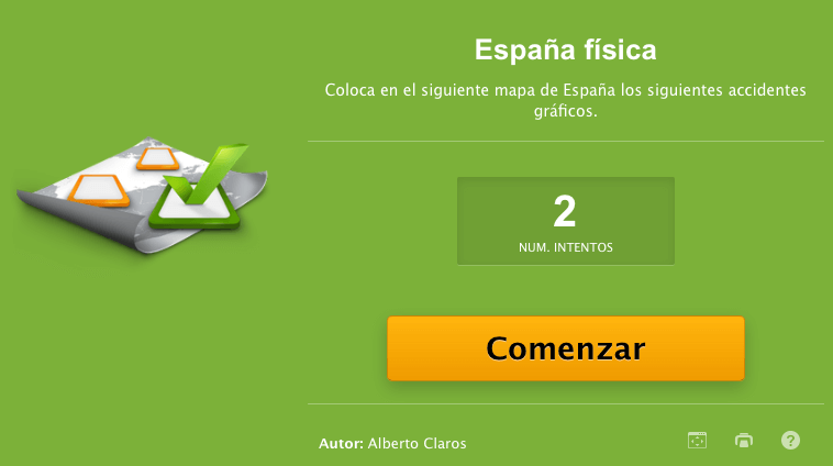 Mapa interactivo España física